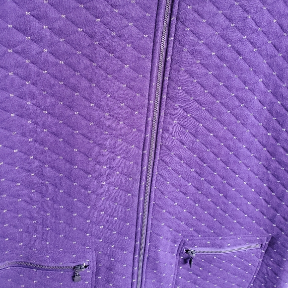 ALLISON DALEY Metallic Speckled Quilted Zip-up Cool Weather Vest - Picture 8 of 10